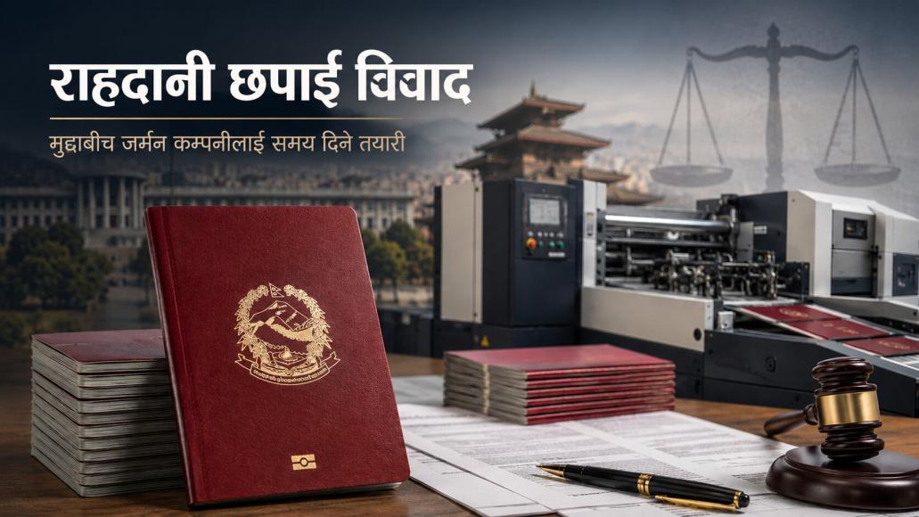 भ्रष्टाचार मुद्दाबीच जर्मन कम्पनीबाटै राहदानी छपाइ अघि बढाउने तयारी